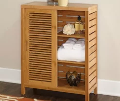 Pierce Bamboo Sliding Door Floor Cabinet -Storage supplies store 810389687 4
