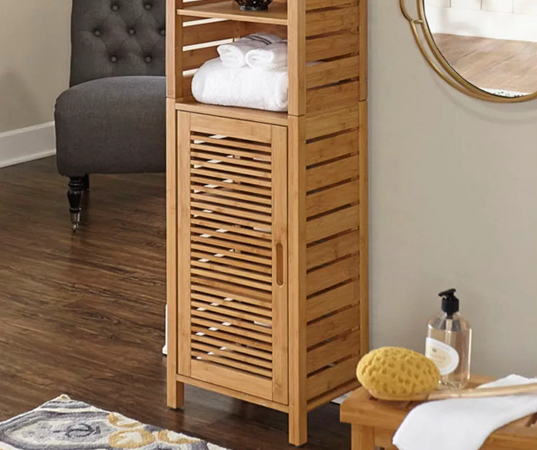Pierce Bamboo 3-Shelf Tall Cabinet 13 Pierce Bamboo 3-Shelf Tall Cabinet - Image 11