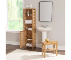 Pierce Bamboo 3-Shelf Tall Cabinet 21 Pierce Bamboo 3-Shelf Tall Cabinet -Storage supplies store 810389688 B0 2