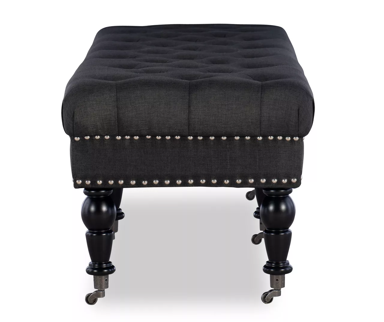 Claire Charcoal Tufted French Country Bench 7 Claire Charcoal Tufted French Country Bench - Image 5