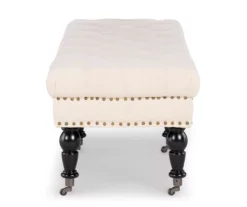 Natural Beige Padded French Country Bench 19 Natural Beige Padded French Country Bench -Storage supplies store 810389695 A0 3