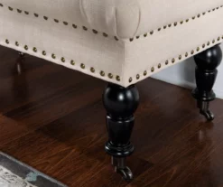 Natural Beige Padded French Country Bench 22 Natural Beige Padded French Country Bench -Storage supplies store 810389695 B8