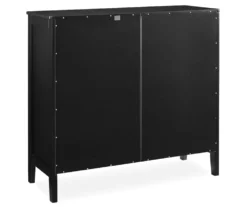 Ava Black Geometric 2-Door Cabinet -Storage supplies store 810389696 1