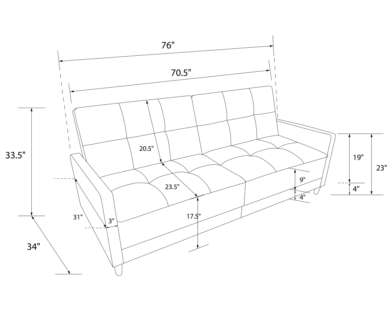 Ameriwood Avianna Coil Futon 15 Ameriwood Avianna Coil Futon - Image 13
