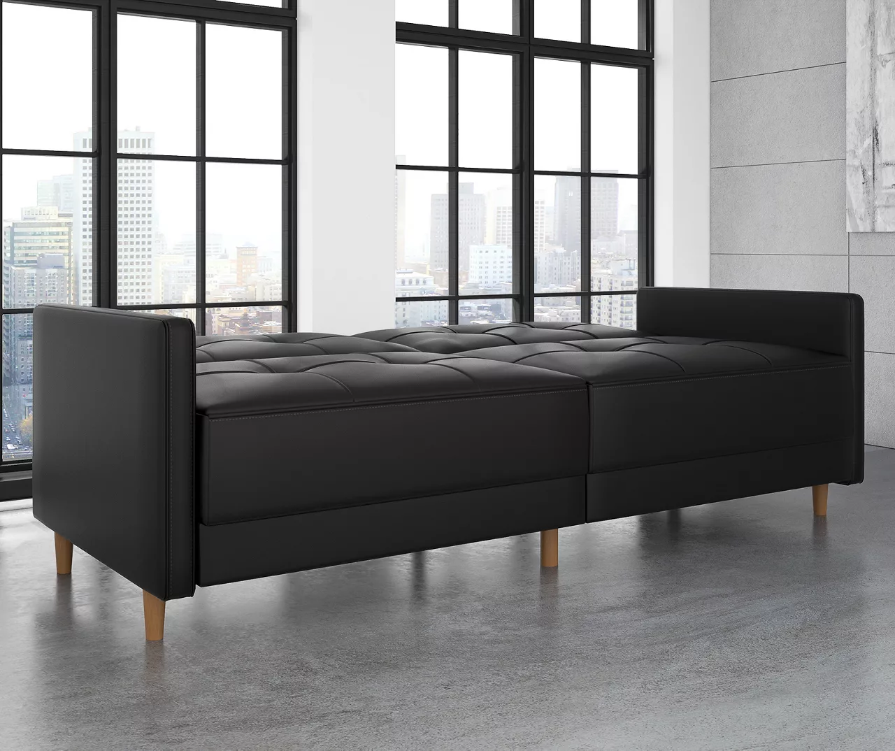 Ameriwood Avianna Faux Leather Coil Futon 9 Ameriwood Avianna Faux Leather Coil Futon - Image 7