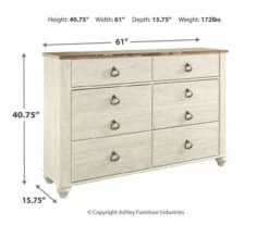 Willowton Whitewash Dresser 23 Willowton Whitewash Dresser -Storage supplies store 810406133 11