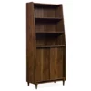 Harvey Park Dark Brown 3-Shelf Wide Bookcase 2 Harvey Park Dark Brown 3-Shelf Wide Bookcase -Storage supplies store 810406224 1