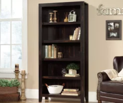 Dakota Char 5-Shelf Pine Bookcase -Storage supplies store 810406228 3