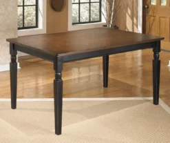 Owingsville Black & Brown Dining Table -Storage supplies store 810408959