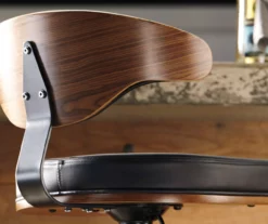 Bellatier Brown Low Back Adjustable Height Barstool -Storage supplies store 810409020 3