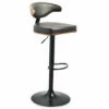 Bellatier Brown Low Back Adjustable Height Barstool -Storage supplies store 810409020 4