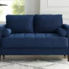 Lillith Navy Blue Mid-Century Loveseat 2 Lillith Navy Blue Mid-Century Loveseat -Storage supplies store 810413629 2