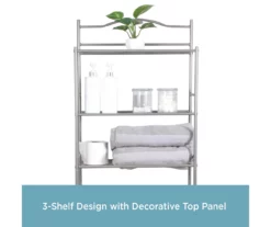 Polished Pewter Over-the-Toilet Space Saver 8 Polished Pewter Over-the-Toilet Space Saver -Storage supplies store 810418048 A0 3