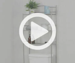 Polished Pewter Over-the-Toilet Space Saver 10 Polished Pewter Over-the-Toilet Space Saver -Storage supplies store 810418048 V0