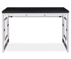 Alize Chrome Geometric Desk -Storage supplies store 810422879 2
