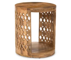 Brinley Starburst Cutout Round End Table