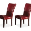 Hartford Red Faux Leather Parsons Dining Chairs, 2-Pack 1 Hartford Red Faux Leather Parsons Dining Chairs, 2-Pack -Storage supplies store 810422964