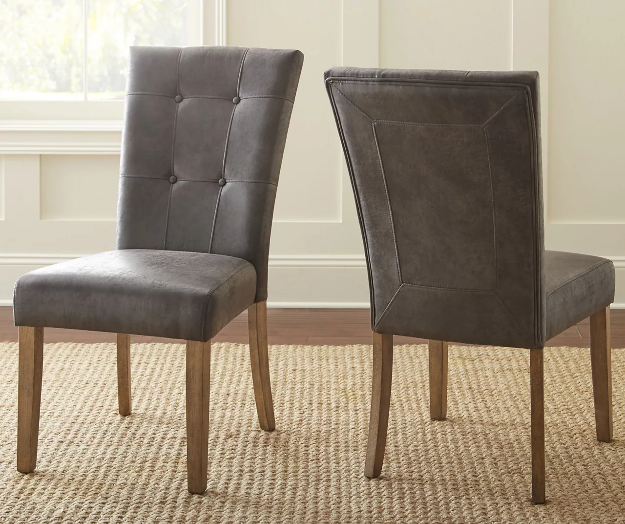 Debby Gray Upholstered Dining Chairs, 2-Pack 3 Debby Gray Upholstered Dining Chairs, 2-Pack
