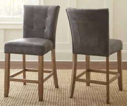 Debby Gray Upholstered Counter Chairs, 2-Pack