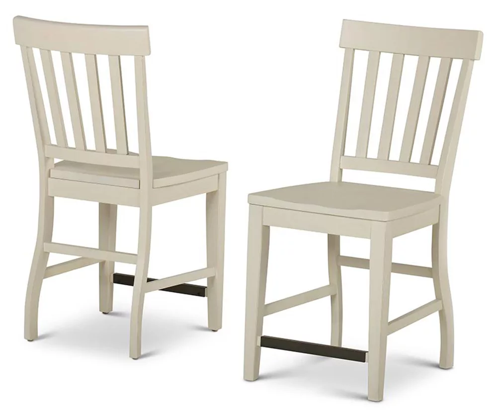 Cayla White Counter Chairs, 2-Pack 3 Cayla White Counter Chairs, 2-Pack