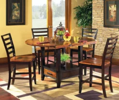 Abaco Brown Ladder Back Counter Stools, 2-Pack -Storage supplies store 810423074 1