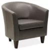 Windko Gray Faux Leather Tub Chair 2 Windko Gray Faux Leather Tub Chair -Storage supplies store 810429853 4