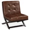 Sidewinder Brown Faux Leather Accent Chair 1 Sidewinder Brown Faux Leather Accent Chair -Storage supplies store 810431434 2