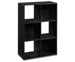 Black Oak 6-Cube Storage Organizer
