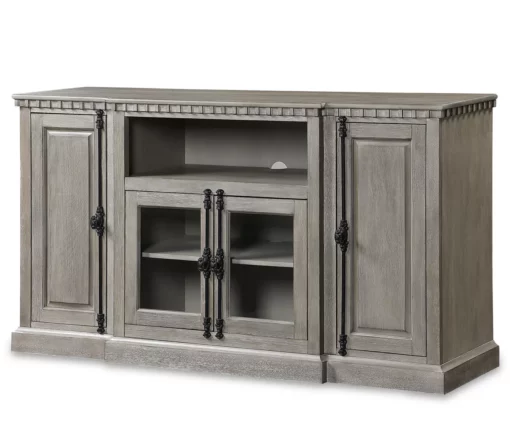 Hayden Gray TV Stand -Storage supplies store 810441876 1