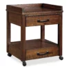 Baldridge Rustic Brown 2-Drawer Rolling Printer Stand -Storage supplies store 810458202 1