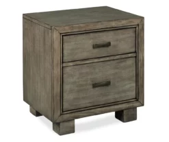 Arnett Smoky Gray Nightstand -Storage supplies store 810458207 3