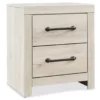 Cambeck Whitewash 2-Drawer Nightstand 2 Cambeck Whitewash 2-Drawer Nightstand -Storage supplies store 810458216 2