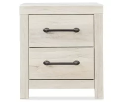 Cambeck Whitewash 2-Drawer Nightstand -Storage supplies store 810458216 3