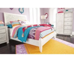 Paxberry Whitewash Carved Medallion Full Headboard -Storage supplies store 810458221 2 1