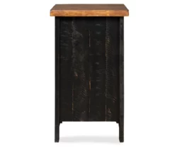 Valebeck Black & Brown Two-Tone Chairside End Table -Storage supplies store 810458251 5