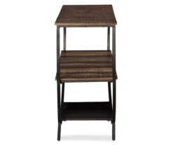 Lamoney Gray, White & Brown Slat Console Table 10 Lamoney Gray, White & Brown Slat Console Table -Storage supplies store 810458257 3
