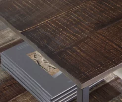 Lamoney Gray, White & Brown Slat Console Table 11 Lamoney Gray, White & Brown Slat Console Table -Storage supplies store 810458257 4