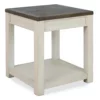 Bolangburg White & Brown Two-Tone End Table -Storage supplies store 810458284 2