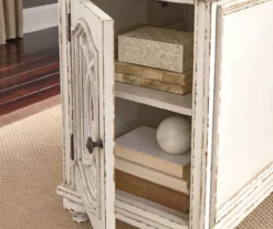 Realyn White & Brown Two-Tone Chairside End Table -Storage supplies store 810458285 5