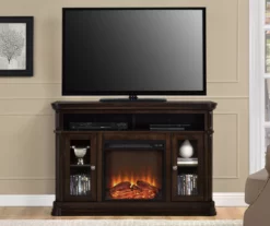 47" Northwoods Espresso Electric Fireplace Console -Storage supplies store 810464965 2