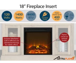 47" Grandcastle Espresso Electric Fireplace Console -Storage supplies store 810464966 A0 4