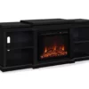 65" Wilton Black Electric Fireplace Console -Storage supplies store 810464969 3