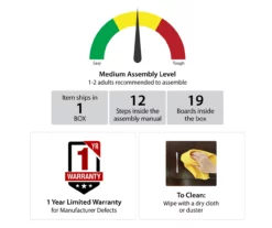 65" Wilton Black Electric Fireplace Console 7 65" Wilton Black Electric Fireplace Console -Storage supplies store 810464969 6