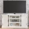 Lancaster White Shutter TV Stand -Storage supplies store 810464994 2