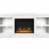 65" Wilton White Electric Fireplace Console -Storage supplies store 810464999 3