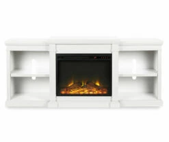 65" Wilton White Electric Fireplace Console