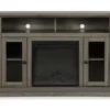 47" Grandcastle Rustic Gray Electric Fireplace Console -Storage supplies store 810465006 3