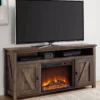 59" Century Lane Rustic Brown Electric Fireplace Console -Storage supplies store 810465020 1