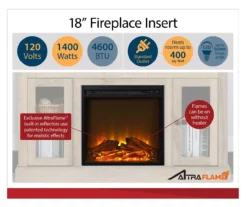 59" Roxbury Black Electric Fireplace Console -Storage supplies store 810465038 4