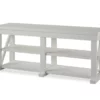 Stockton White TV Stand -Storage supplies store 810465101 3